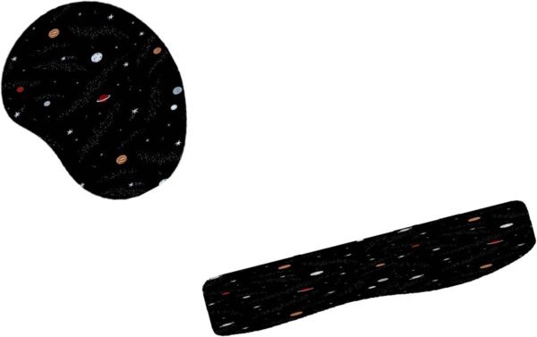 Kit Mouse Pad E Apoio Teclado Ergonômico Viagem Pelo Espaço