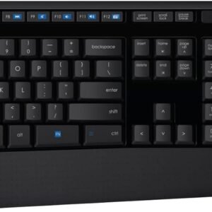 Logitech Combo de teclado e mouse sem fio MK345 com descanso para as mãos, receptor USB de 2,4 GHz, compatível com PC, laptop, preto