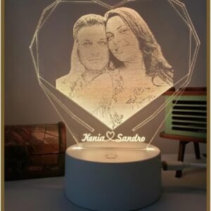 Luminária 3D Led 16 Cores Personalize Sua Foto Presente Criativo