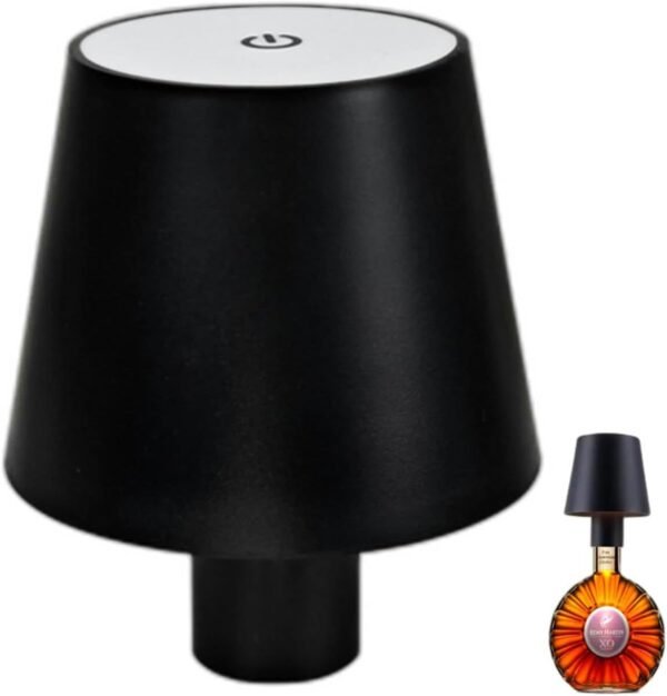 Luminaria Abajur Garrafa Led Recarregavel Mesa Usb Touch 3 Tons Ajustaveis Iluminaçao Decoraçao Sala Quarto Mesinha Escrivaninha