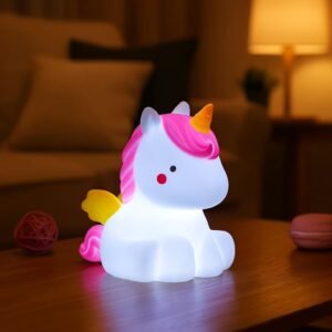 Luminária Abajur Led Infantil Unicórnio Sem Fio Pet Criança