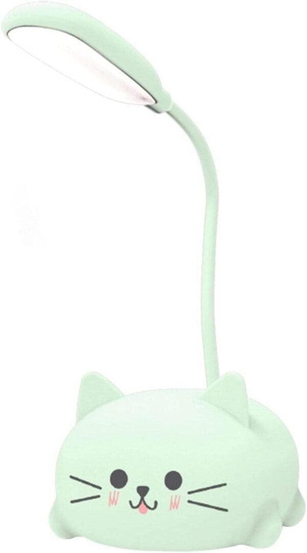 Luminária Abajur Led Usb Recarregável Gatinho Leitura (Azul)