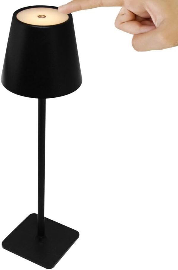 Luminária Abajur Mesa LED Touch Sem Fio Recarregável – Luz Ajustável com Controle de Intensidade, Prática, Compacta e Elegante para Quarto, Escritório ou Decoração de Ambientes