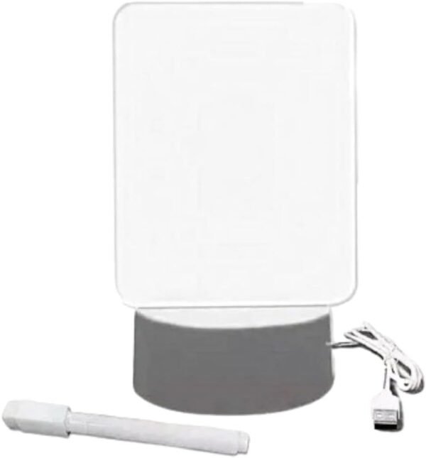 Luminaria De Mesa Com Tela Para Escrever Led Para Presente 3D Decoração - Imagem 2