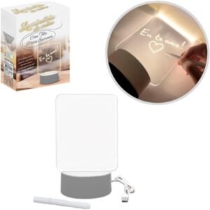 Luminaria De Mesa Com Tela Para Escrever Mensagem Led Para Presente 3D Decoração