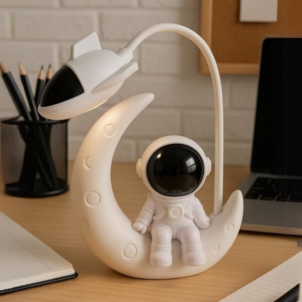 Luminária De Mesa De Abajur Luz Led Usb Decorativa Infantil Juvenil Divertida Portátil Presente Dia Das Crianças (Branco) - Imagem 2
