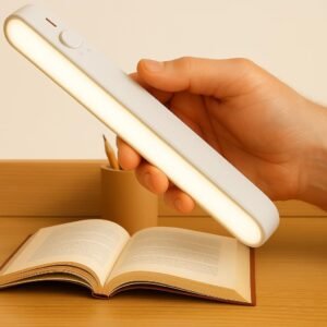 Luminária LED Barra Recarregável USB - Sem Fio Versátil para Parede Armário Cozinha e Banheiro - LED para quarto & Leitura Luz Ajustável Quente e Fria, Design Slim e Durável