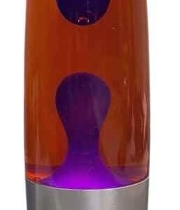 Luminaria Lava Lamp Abajur De Mesa Decorativa Bicolor 110V 34cm (Vermelho Bolha Azul)