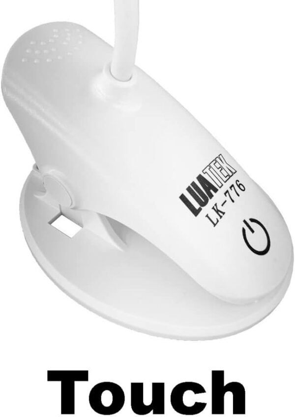 Luminária Led Recarregável Para Mesa Flexível 360 Garra Clip Bateria Interna 3 Niveis de Iluminacao - Imagem 2
