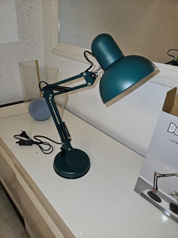 Luminária de Mesa Articulada e Rotativa, Bocal E27 até 60W, Cores Preto, Branco e Verde 811B (Verde)