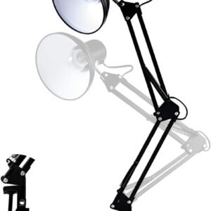Luminária de Mesa Articulável Bivolt Com Dois Tipos de Base Multifuncional Abajur de Mesa Regulável Com Interruptor