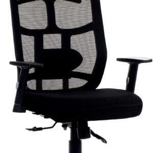 MAKKON Cadeira Ergonômica Presidente com Encosto em Tela e Braços Cromados - MK-4007M
