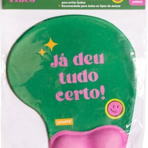 MOUSE PAD ERGONÔMICO POSITIVE VIBES FELIZ BLISTER C/1 UND LEO ARTE