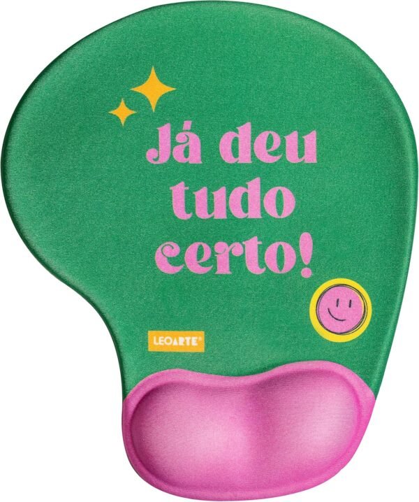 MOUSE PAD ERGONÔMICO POSITIVE VIBES FELIZ BLISTER C/1 UND LEO ARTE - Imagem 2