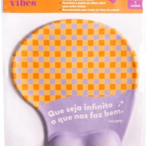 MOUSE PAD ERGONOMICO POSITIVE VIBES QUADRICULADO BLISTER C/1 UND LEO ARTE