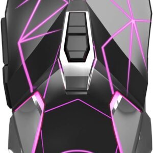 MageGee Mouse para jogos G10 com fio, 7 cores de respiração LED retroiluminado, 6 velocidades ajustáveis, mouse de computador óptico ergonômico com 7 botões para jogadores de PC com Windows
