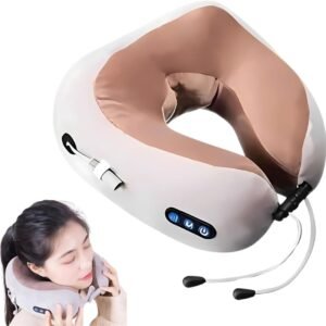 Massageador Para Pescoço e Lombar Colar Shiatsu Recarregável - Almofada Anatômica e Relaxante