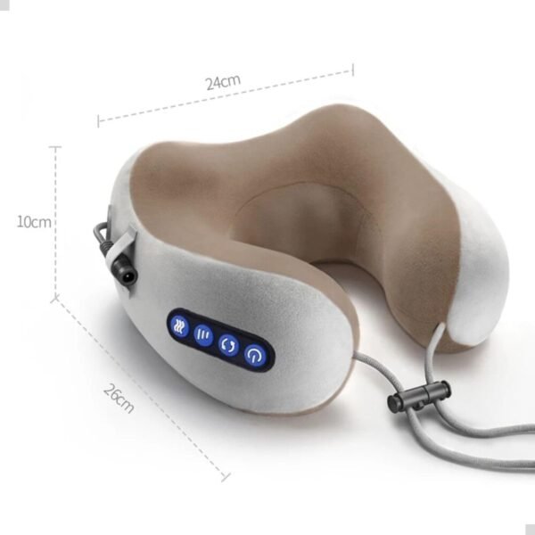 Massageador Para Pescoço e Lombar Colar Shiatsu Recarregável - Almofada Anatômica e Relaxante - Imagem 2