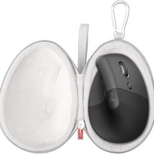 Mchoi Estojo de transporte à prova de choque adequado para mouse ergonômico vertical Logitech Lift, estojo de armazenamento Protable, apenas capa, cinza