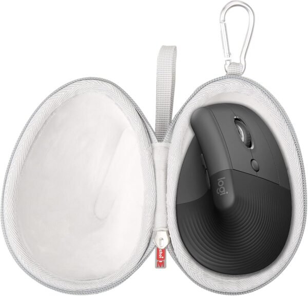 Mchoi Estojo de transporte à prova de choque adequado para mouse ergonômico vertical Logitech Lift, estojo de armazenamento Protable, apenas capa, cinza