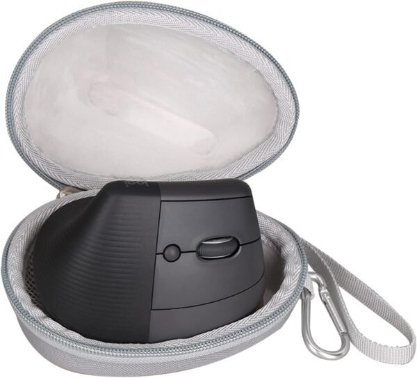 Mchoi Estojo de transporte à prova de choque adequado para mouse ergonômico vertical Logitech Lift, estojo de armazenamento Protable, apenas capa, cinza - Imagem 2