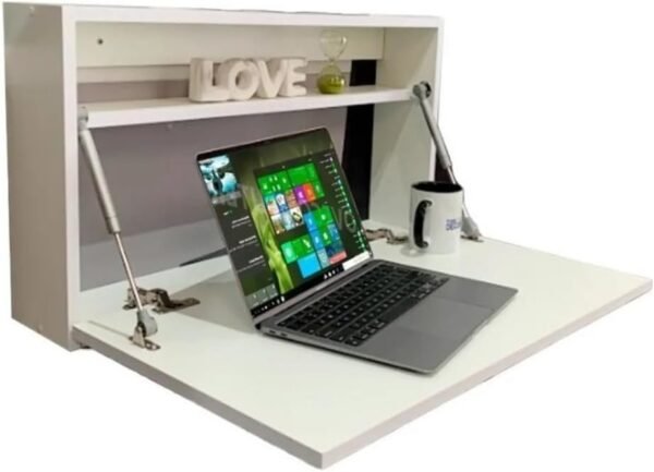 Mesa De Parede Escrivaninha Dobravel Para Home Office Branca
