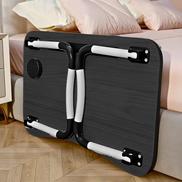 Mesa Dobrável Portátil para Notebook, Preta, Suporte Multiuso com Pernas Ajustáveis, Mesa de Colo para Trabalho, Estudos e Refeições - Imagem 2