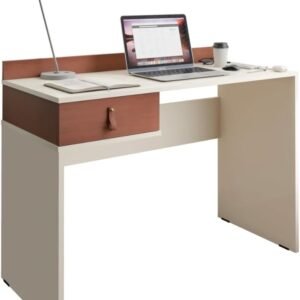 Mesa Para Computador com 1 Gaveta - Home Office e Estudos 90cm(Off com Cedro)