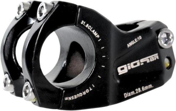 Mesa de Avanço para Guidão de Bicicleta, 40mm, 31,8mm de Diâmetro, Marca Gios, Modelo Gi-1509, Cor Preta