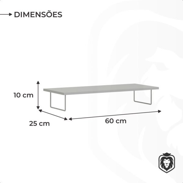 Mesa para Notebook Base Suporte para Monitor Computador Elevação para Mesa em MDF Home Office Criare (Preto) - Imagem 2