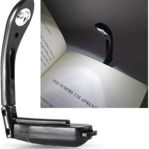 Mini Luminária LED Portátil Com Clip Fixação - Lâmpada de Leitura para Mesa, Trabalho, Estudos (PRETA E VERMELHO) Cores Sortidas PREMIUM