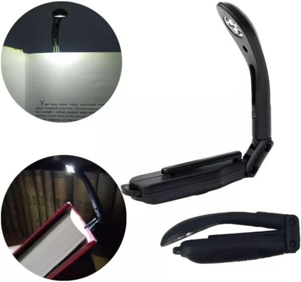 Mini Luminária LED Portátil Com Clip Fixação - Lâmpada de Leitura para Mesa, Trabalho, Estudos (PRETA E VERMELHO) Cores Sortidas PREMIUM - Imagem 2