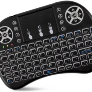 Mini Teclado Wireless com Touchpad USB Android Console e TV Compacto Recarregável e Iluminado com LED Praticidade Total