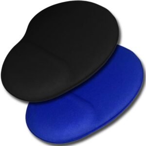 Mouse Pad Ergonômico c/apoio de punho super macio | Descanso de pulso poliéster escritório acessório |DEPARTAMENT STORE (PRETO)