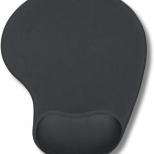 Mouse Pad Ergonômico com Apoio de Pulso em Gel 23 x 19 cm - Conforto e Prevenção de Lesões - Preto