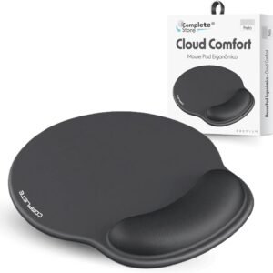 Mouse Pad Ergonômico com Apoio de Pulso em Gel, Base Antiderrapante, Conforto e Precisão para Escritório, Home Office, Jogos e Longas Horas de Uso no Computador - Complete Store®