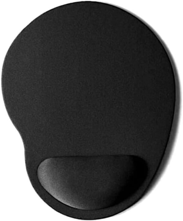 Mouse Pad Ergonômico com Apoio em Gel para Punho Antiderrapante, Confortável e Compatível com Todos os Tipos de Mouse (Preto)