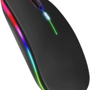 Mouse Premium Sem Fio Recarregável Wireless Bluetooth Optico Led Rgb Colorido Ergonômico Usb 2.4 Ghz Notebook Computador Pc Desktop