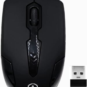 Mouse Sem Fio Bluetooth Recarregável Óptico e Silencioso, Design Ergonômico USB 2.4 GHz para Notebook e PC – Preto