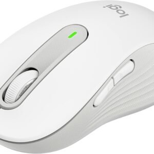 Mouse Sem Fio Logitech Signature M650 L com Design de Tamanho Padrão, Clique Silencioso, Botões Laterais Personalizáveis, Conexão USB e Bluetooth - Branco