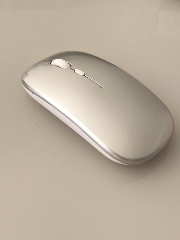 Mouse Sem Fio Recarregável MS-42WB – Wireless 2.4GHz e Bluetooth, Silencioso, Bateria USB, Compatível com PC, Notebook e MacBook – Design Slim e Ergonômico - Imagem 2