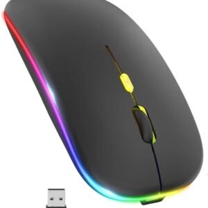 Mouse Sem Fio Rgb Gamer Recarregável Bluetooth Óptico Led Colorido Ergonômico USB 2.4 GHz Alta Precisão Ajuste Dpi