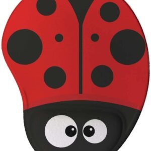 Mouse pad Divertido Ergonômico Joaninha Kawaii cor:Vermelho