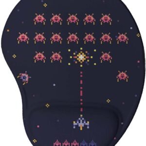 Mouse pad Ergonômico Invaders 8 bits Presente Criativo Geek cor:Azul