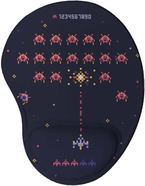 Mouse pad Ergonômico Invaders 8 bits Presente Criativo Geek cor:Azul