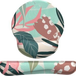 Mouse pad e descanso de pulso para teclado - descanso de pulso colorido para computador, mouse pad ergonômico e teclado, suporte de pulso de espuma de memória para digitação confortável