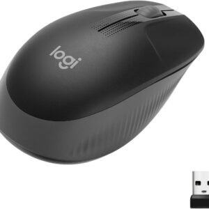 Mouse sem fio Logitech M190 com Design Ambidestro de Tamanho Padrão, Conexão USB e Pilha Inclusa - Cinza