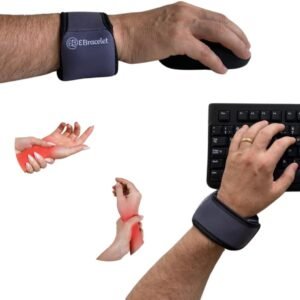 Mousepad Ergonômico com Apoio de Punho p Teclado Mouse Notebook Descanso Pulso Digitação Munhequeira Ajustável Dor Tendinite Conforto e Eficiência Premium Liberdade Movimento Portátil (Cinza Liso)