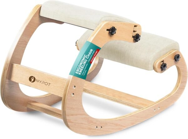 NYPOT Cadeira ergonômica de joelho com assentos ajustáveis – Cadeira de joelho para correção de postura e banquinho de balanço para mesa – alívio de dor nas costas e suporte para casa e escritório – 5