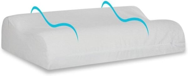 Nap Travesseiro Nasa Ortopédico Cervical Comfort Viscoelástico D40 Espuma YellowTec Premium Capa Super Plush Hipoalergênico para fronha 50x70cm - Branco - Imagem 2